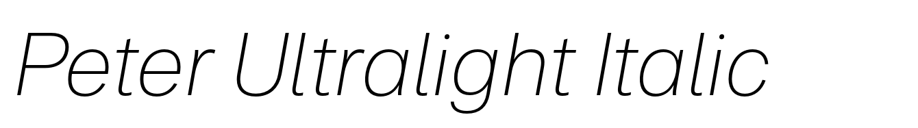 Peter Ultralight Italic